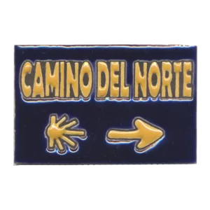 Magnetschild aus Keramik -  Camino del Norte